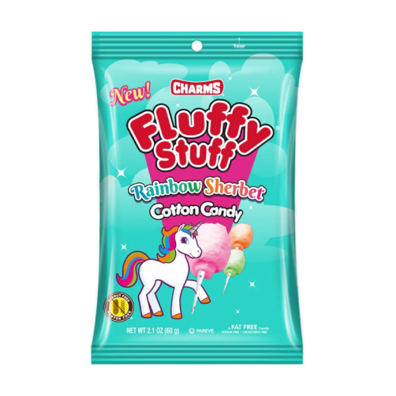 Charm's Fluffy Stuff Cotton Candy Rainbow Sherbet 24 x 60g