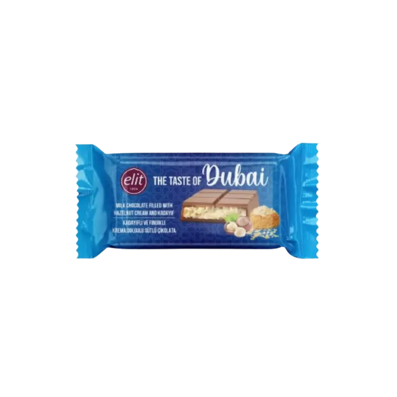 Elit Dubai Milk Chocolate Hazelnut Cream & Kadayif 12 x 90g