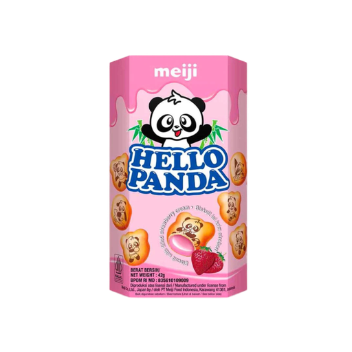 [8888077102092] Meiji Hello Panda Strawberry 10 x 50g