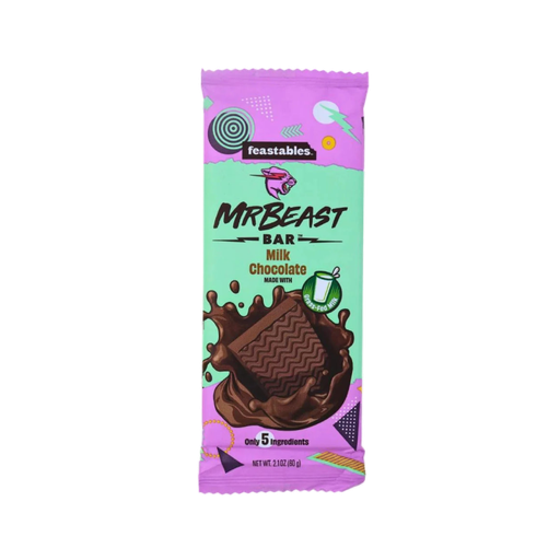 [1230000168045] Mr Beast Feastables Chocolate Bar Milk Chocolate 10 x 60g