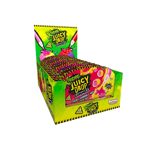 [5011053025129]  Bazooka Juicy Drop Gummies Xtreme Sour Gel 12 x 57g