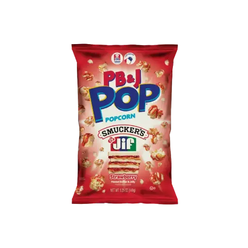 [814109022913] Candy Pop Popcorn Peanut Butter & Jelly Strawberry 12 x 149g