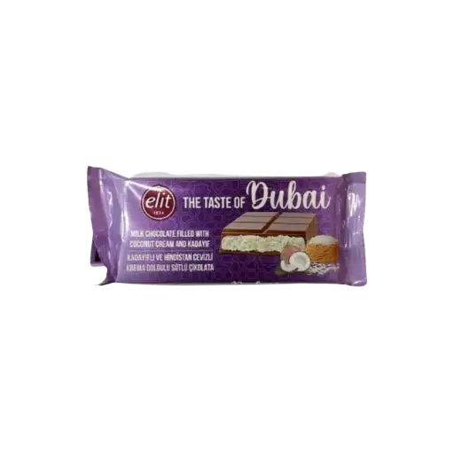 [8698701041310] Elit Dubai Milk Chocolate Coconut Cream & Kadayif 12 x 90g
