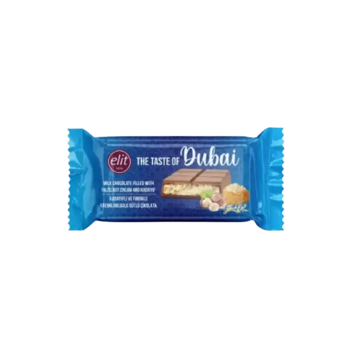 Elit Dubai Milk Chocolate Hazelnut Cream & Kadayif 12 x 90g