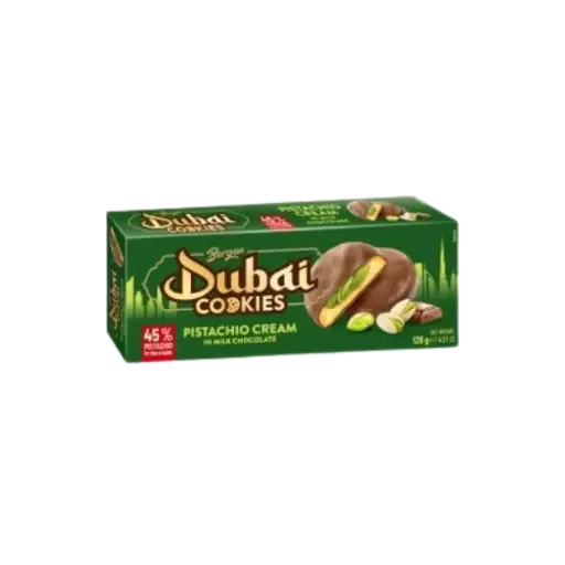 [5902379012125] Bergen Dubai Style Cookies Pistachio 30 x 96g